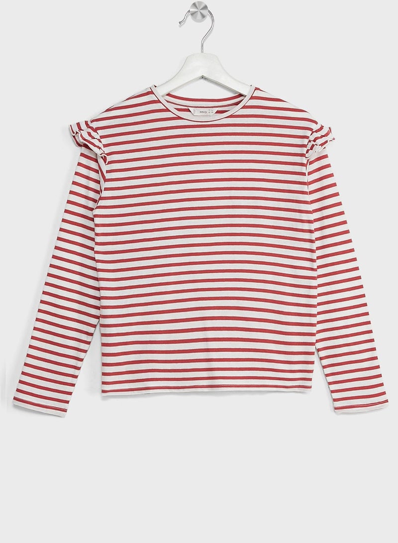 MANGO Kids Striped T-Shirt - Image 1