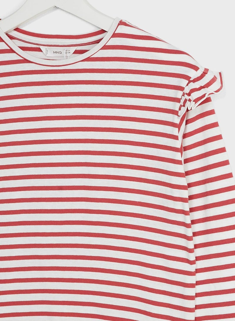 MANGO Kids Striped T-Shirt - Image 3