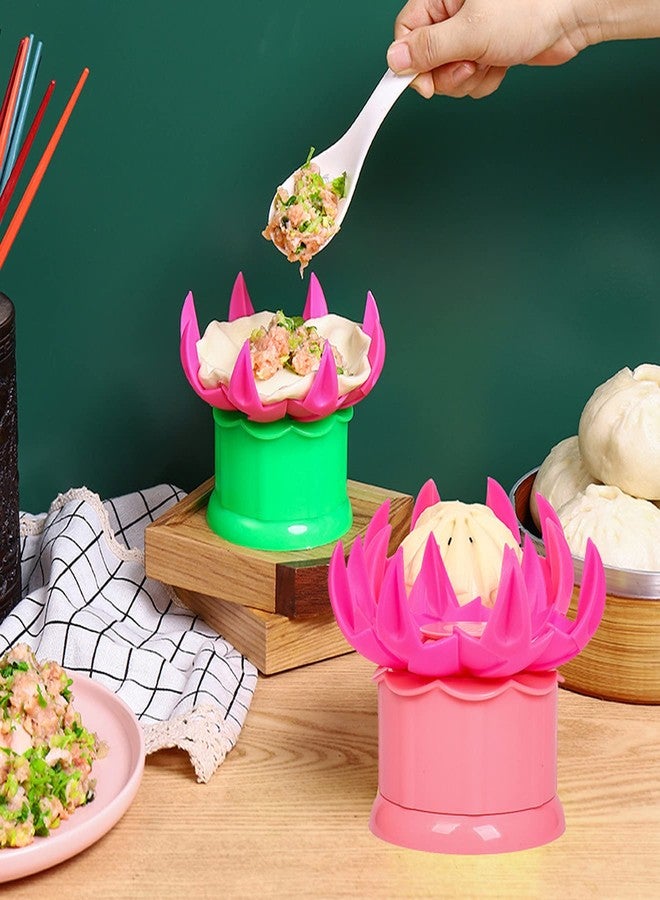 MGGi Large 2.36'' Baozi Maker, Plastic Dumpling Molds, Bun Making Mould DIY Pastry Pie Steamed Stuffed Tool, Bao Moulds, Meat Press -for Chinese, - Green, MG20211105 - Image 4