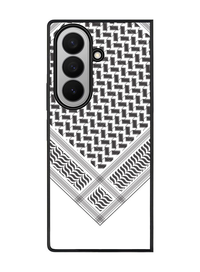 Stylizedd For Samsung Galaxy Z Fold7 Case,Slim fit Camera Protection, Shockproof Thin Phone cover  - Victory Shemag(Black)