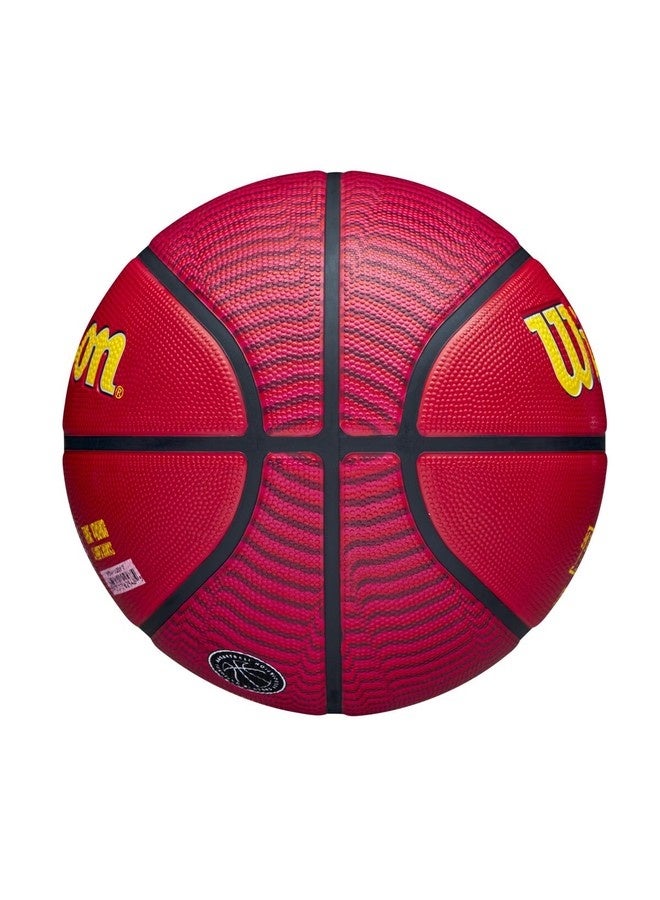 Wilson NBA Player Icon Outdoor Basketball - Trae - Size 7 for +12 years old and Adults - Red - Image 4