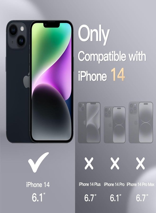 جراب Elzzi® متوافق مع iPhone 14، جراب من السيليكون السائل، غطاء حماية كامل للجسم، مقاوم للصدمات، جراب هاتف نحيف، بطانة من الألياف الدقيقة الناعمة المضادة للخدش، 6.1 بوصة (أسود) - Image 2