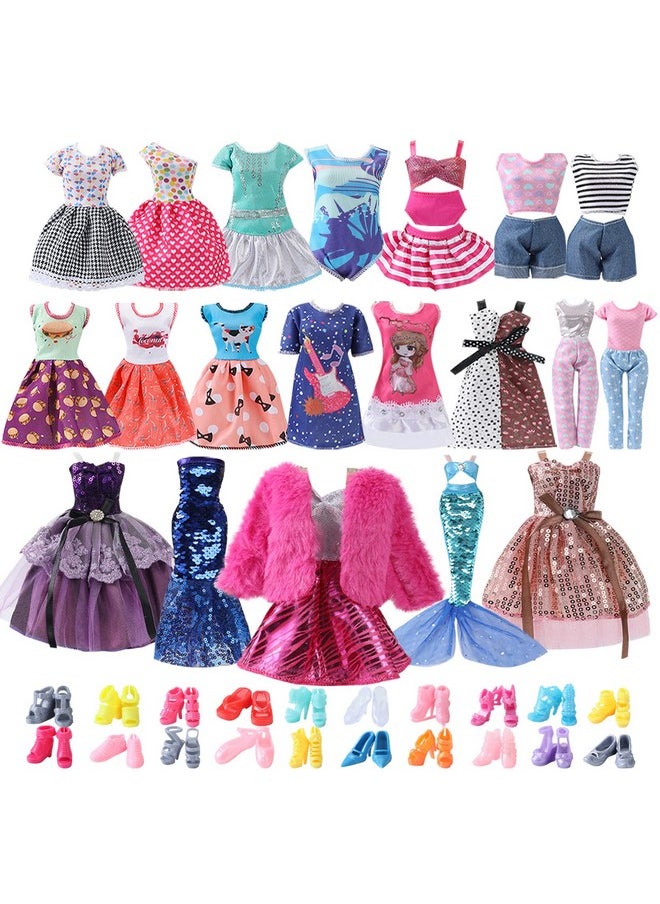 Lady Cat - 11.5 Inch Doll Clothes And Accessories25 Pieces Of Clothes20 Pairs Of Shoes1 Gift Boxnot Random (Style As Pictured) - Image 1
