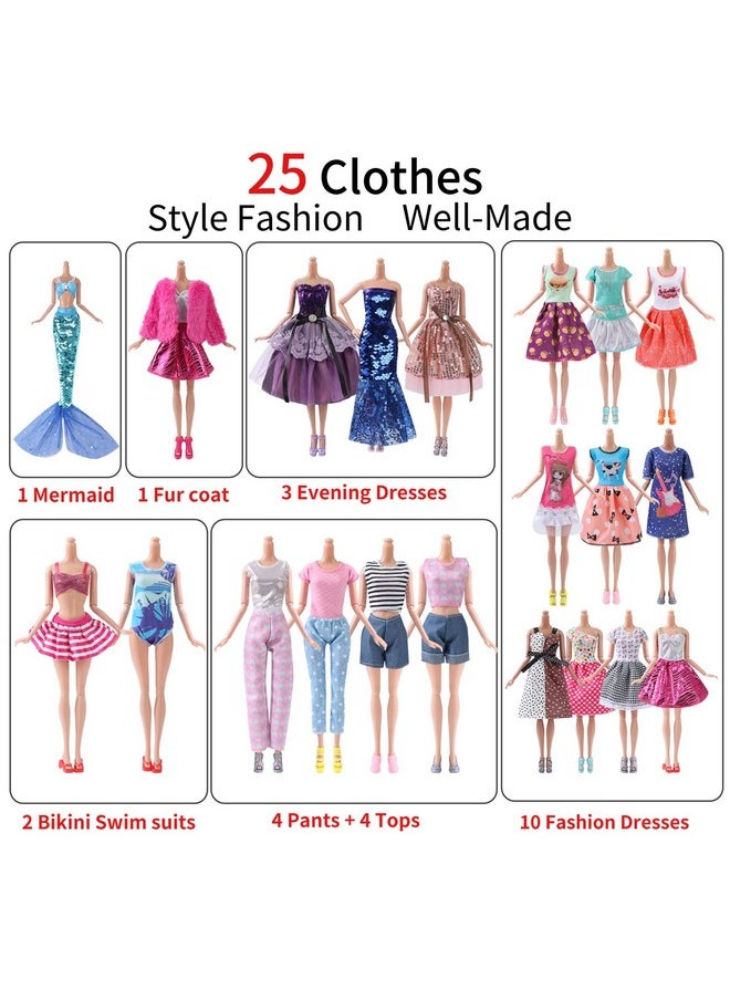 Lady Cat - 11.5 Inch Doll Clothes And Accessories25 Pieces Of Clothes20 Pairs Of Shoes1 Gift Boxnot Random (Style As Pictured) - Image 1