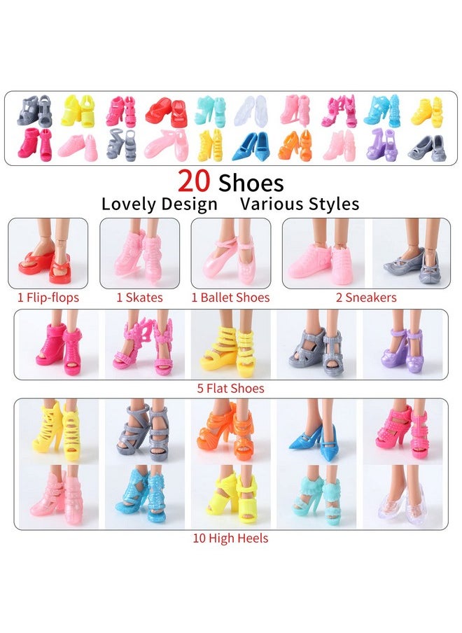 Lady Cat - 11.5 Inch Doll Clothes And Accessories25 Pieces Of Clothes20 Pairs Of Shoes1 Gift Boxnot Random (Style As Pictured) - Image 1