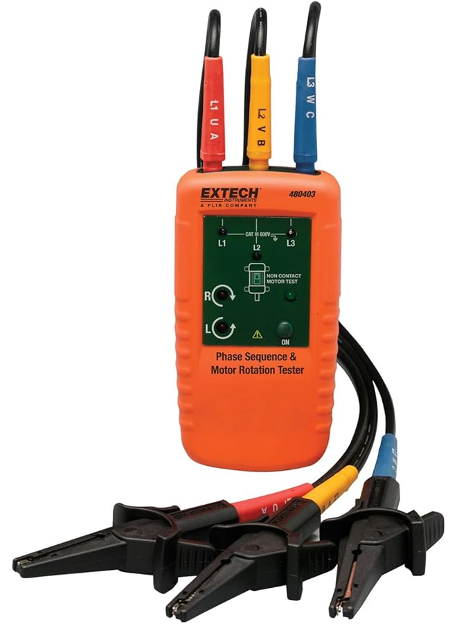 Extech 480403 Motor Rotation And 3-Phase R, Multicolor