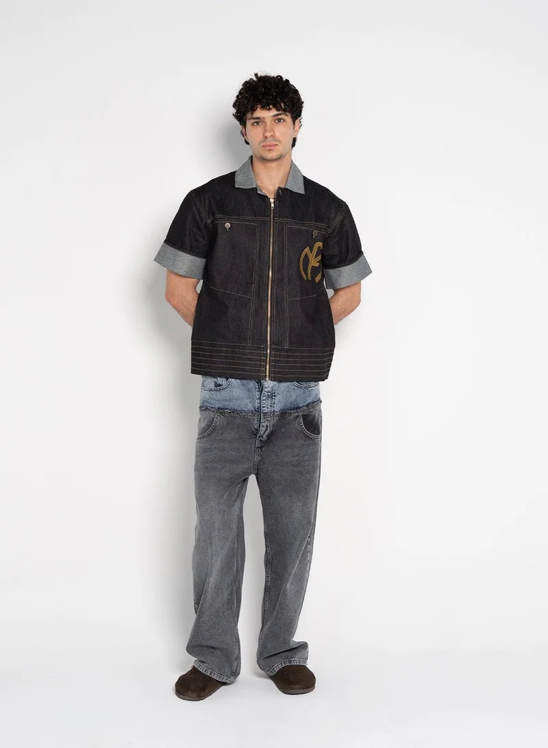 فلاش موب نيشن FM Signature Dual-Texture Denim Jeans