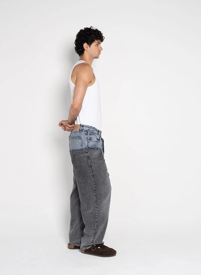 FM Signature Dual-Texture Denim Jeans