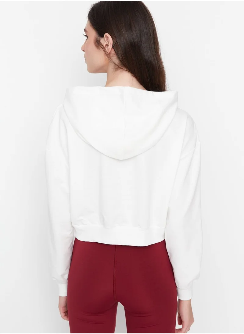 trendyol Cut Out Detail Hoodie