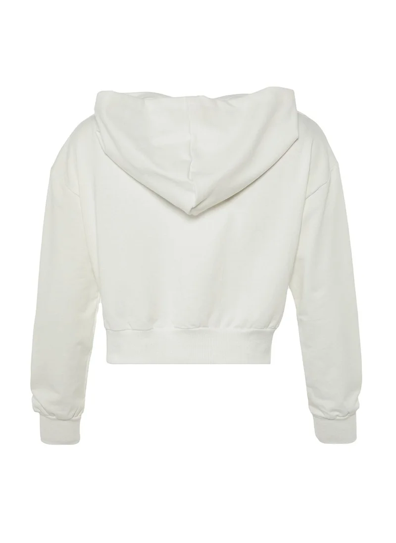 trendyol Cut Out Detail Hoodie