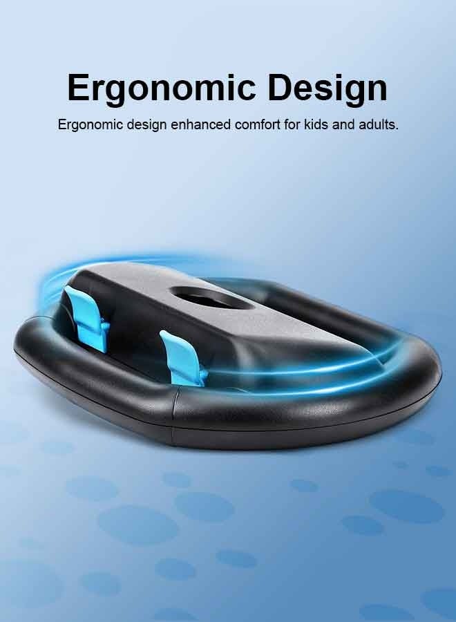 بشكل مختصر مقبض عجلة القيادة لأجهزة التحكم Nintendo Switch 2، ملحقات سباق مريحة لـ Joycon 2، لألعاب Mario Kart 8 Deluxe Switch - برتقالي وأزرق - Image 2