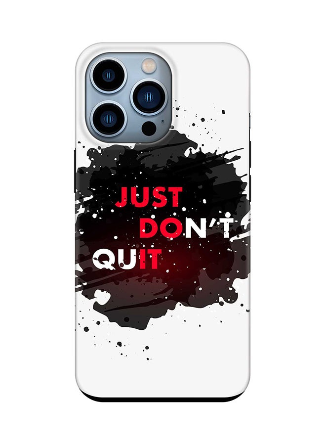 Stylizedd Tough Pro Case for iPhone 15 Pro Dual Layer Hybrid PC TPU Customized Mobile Cover Matte Finish Phone Case - Just don't quit - Image 1