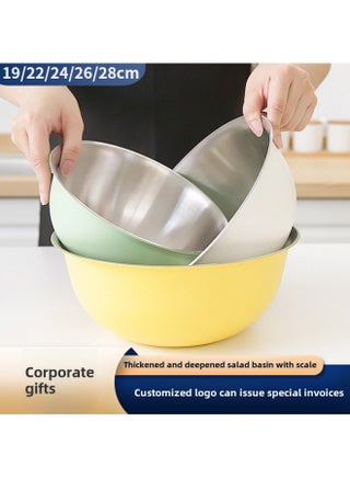 Korean-style Three-piece Egg Basin With Scale To Deepen Baking Cooking Bowl Set 304 Stainless Steel Salad Bowl Gift-Specifications:19cm-Color:304# True Colors - pzsku/Z085850BEEA4145032599Z/45/1746201864/801def1a-e921-4cdd-9d22-762d51633bee