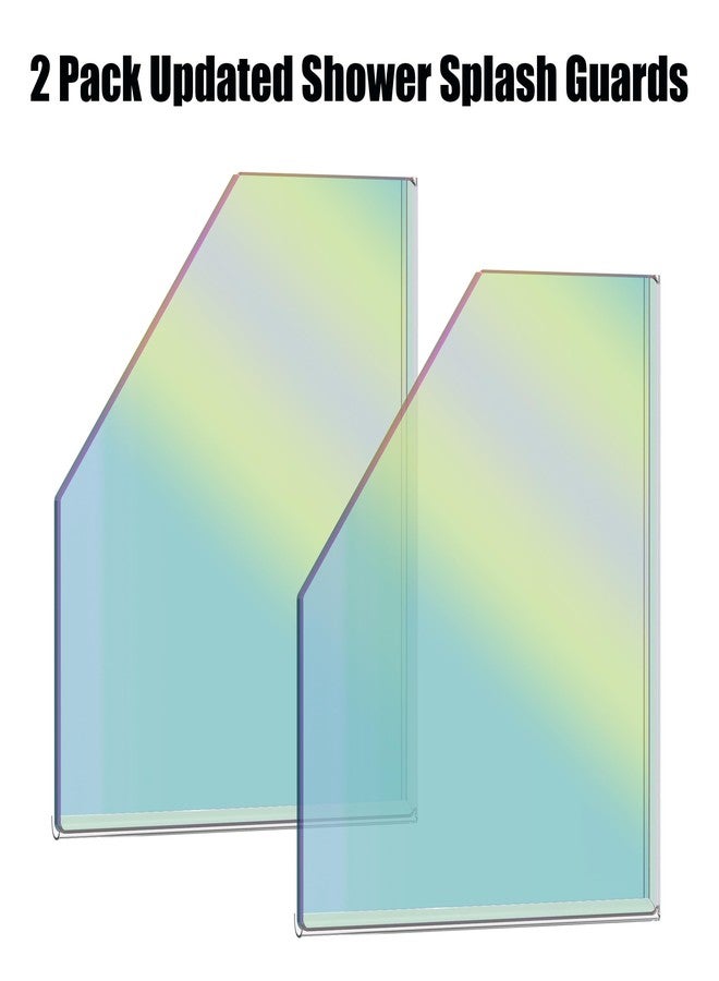 hom&us حراس رش الاستحمام HOMUS للحمامات، عبوة 2، 8.3" × 7.1"، حاجز مائي، تركيب سهل - Image 2