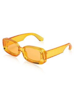FEISEDY Trendy Rectangle Sunglasses Retro 90S Candy Color Chunky Frame Square Sun Shades Women Men B2307  - Image 1