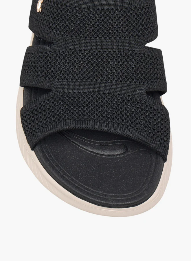 Le Confort Women's Textured Slip-On Flyknit Comfort Sandals