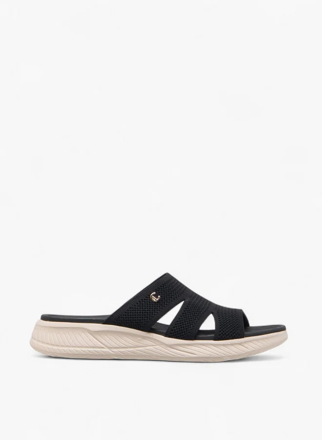 Le Confort Women's Textured Slip-On Flyknit Comfort Sandals