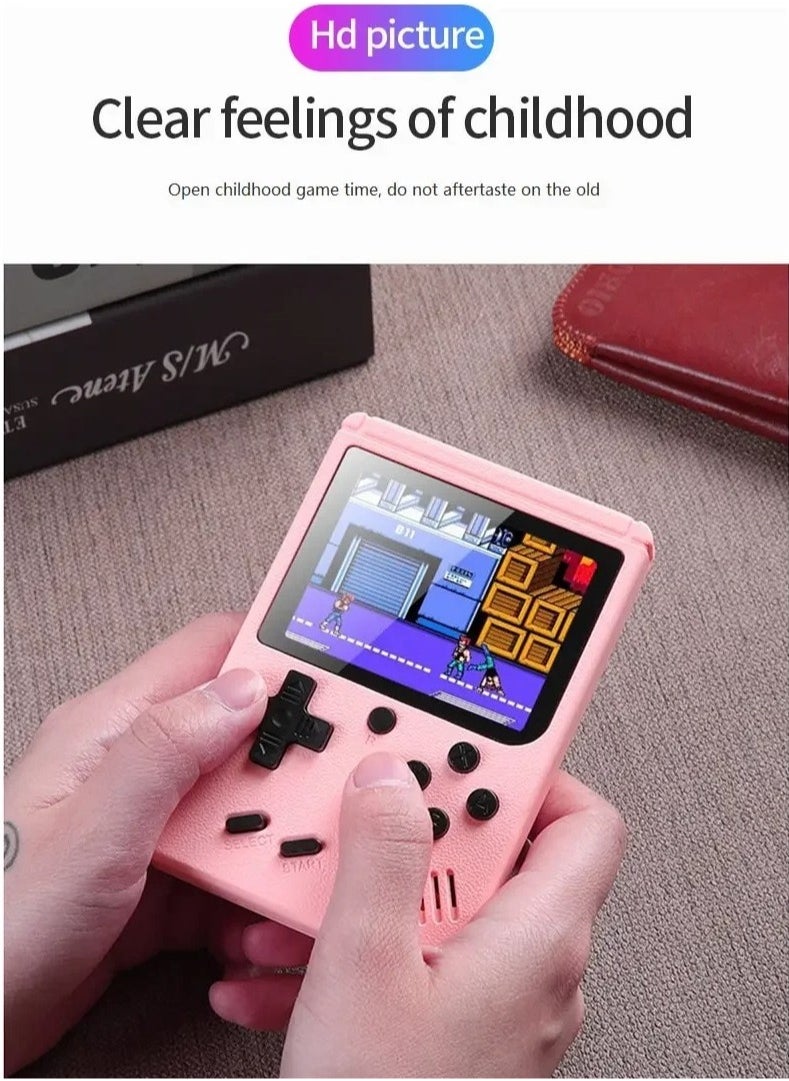 AROAQ - Mini Handheld Video Game, 8 Bit 2.8 Inch Color LCD Portable Pocket Video Game Machine, Compact And Lightweight Handheld Games Console With Built In 400 Games For Kids And Adults, (Black) - Image 1