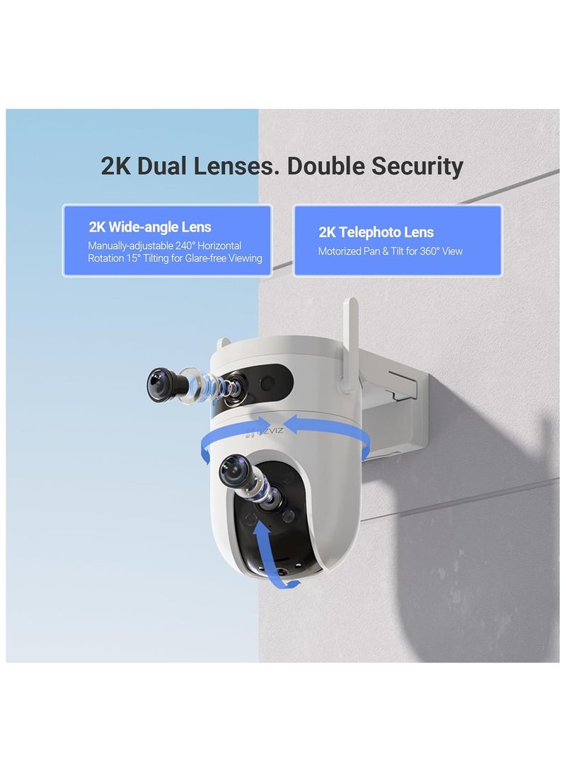 EZVIZ H9c 3MP Dual 2K & 2K Dual-Lens Pan & Tilt Wi-Fi Camera - Image 5