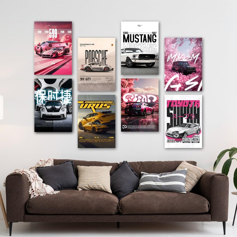 Wallgasm مجموعة من 8 ملصقات سيارات - Image 2