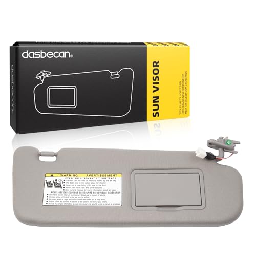 Dasbecan Grey Right Passenger Side Sun Visor Compatible with Hyundai Sonata 2005 2006 2007 2008 Replaces 852013K010QD 852020A750QSQQH - Image 1