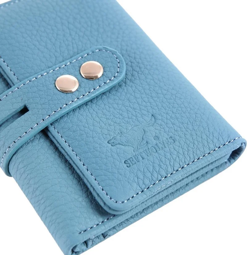 سيبتولفز Genuine Leather Women's Card Holder and Wallet with Gold Detail