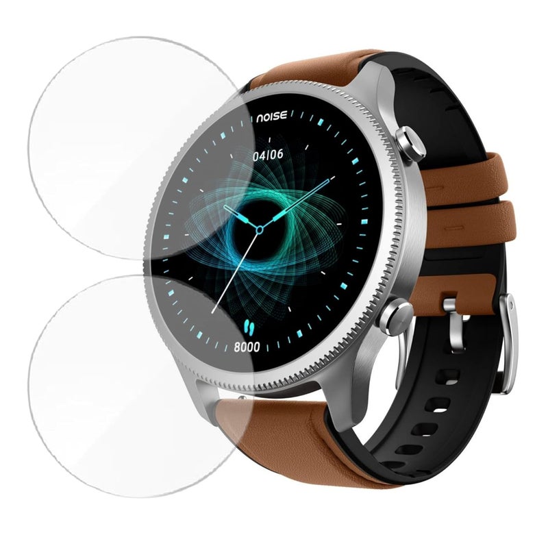 HELLOSCREEN 2 Pack| Smartwatch Screen Protector for NoiseFit Halo |1.43 inch| | Flexible TPU Film, 9H Scratch Resistant, Bubble Free Installation - Not Tempered Glass - Image 1