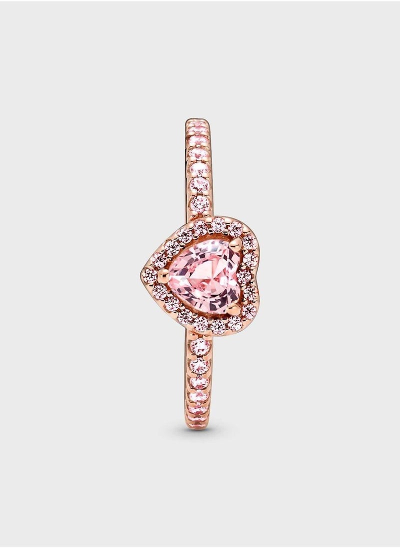 PANDORA Sparkling Elevated Heart Ring  - Image 3