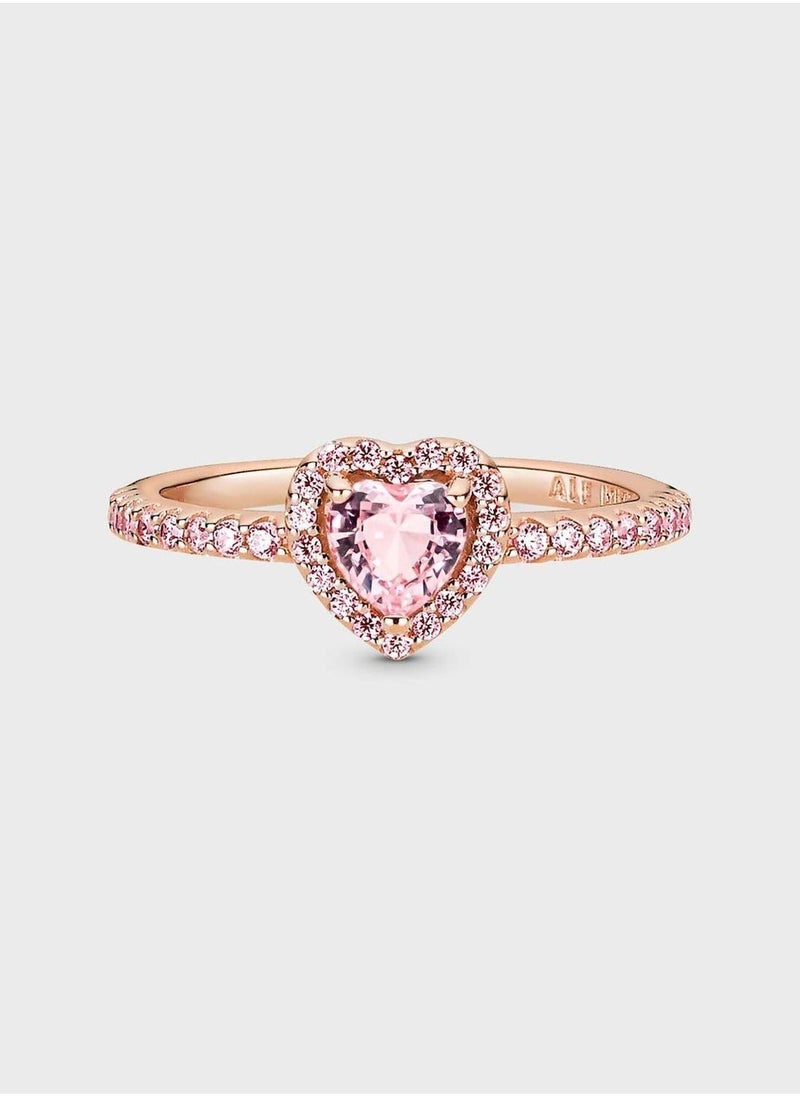 PANDORA Sparkling Elevated Heart Ring - Image 2