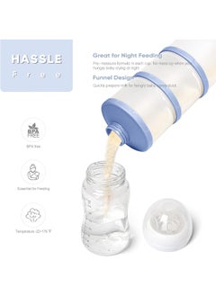 Termichy Termichy Stackable Formula Dispenser Portable Milk Powder Container, 2 Pack, Blue  - Image 5