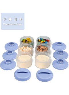Termichy Termichy Stackable Formula Dispenser Portable Milk Powder Container, 2 Pack, Blue  - Image 3