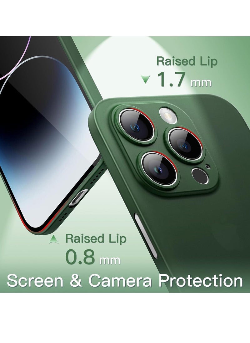 ELTRAZONE Ultra Slim (0.35mm Thin) Case for iPhone 14 Pro Max 6.7-Inch, Camera Lens Cover Full Protection, Lightweight Matte Finish PP Hard Minimalist Case, Support Wireless Charging (Midnight Green) - Image 4