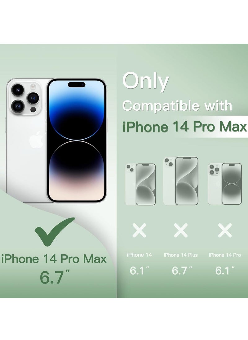 ELTRAZONE Ultra Slim (0.35mm Thin) Case for iPhone 14 Pro Max 6.7-Inch, Camera Lens Cover Full Protection, Lightweight Matte Finish PP Hard Minimalist Case, Support Wireless Charging (Midnight Green) - Image 2