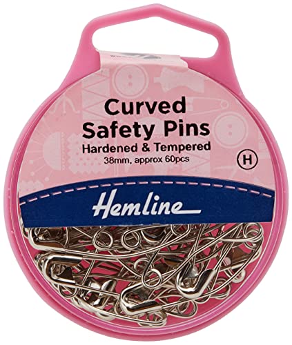 Hemline Safety Pins, Nickel, Silver - Image 1