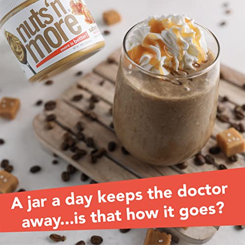 nuts'n more Nuts ‘N More Salted Caramel Peanut Butter Spread - High Protein, Low Carb, Low Sugar, Gluten Free, Non-GMO, All-Natural Nut Butter Snack (15oz Jar) - Image 3