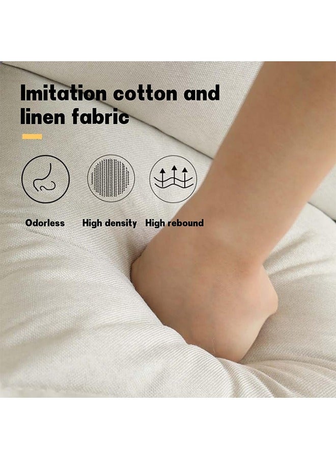 Hihonor Lazy Boy Sofa,Floor Sofa Chair,Adjustable 5 Angles,Folding Sofa Bed for Gaming/Sleeping(Beige) - Image 3