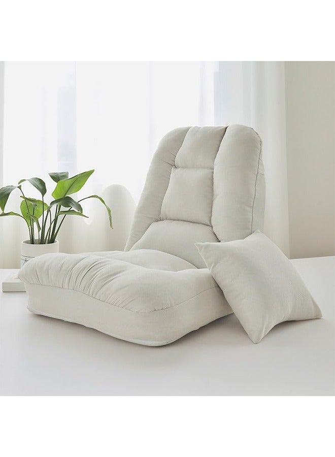 Hihonor Lazy Boy Sofa,Floor Sofa Chair,Adjustable 5 Angles,Folding Sofa Bed for Gaming/Sleeping(Beige) - Image 1