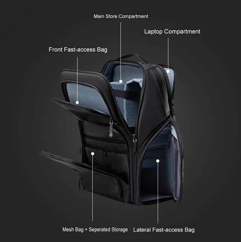 Arctic Hunter black Professional Camera Backpack Shock Proof Water Resistant with Separate Laptop Compartment TSA Opening Daypack for Men and Women, B00575, Black for Men | Best Price UAE