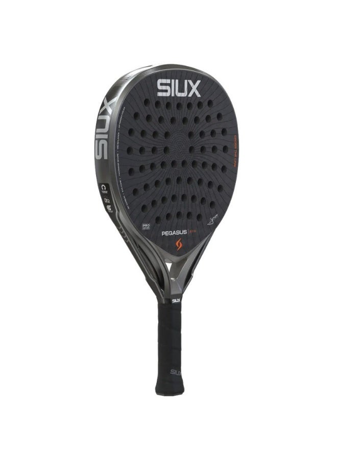 Siux Pegasus Pro Storm Grey 2026 Padel Racket – 12K Carbon Hybrid Racquet with EVA Core, 3D Texture, Power & Control for Advanced Players - Image 3