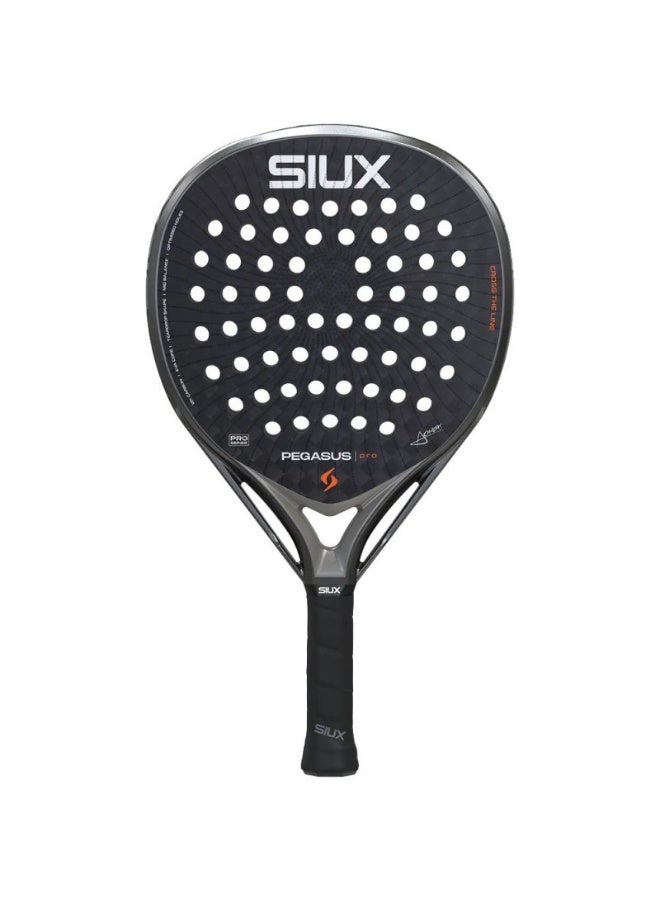 Siux Pegasus Pro Storm Grey 2026 Padel Racket – 12K Carbon Hybrid Racquet with EVA Core, 3D Texture, Power & Control for Advanced Players - Image 2