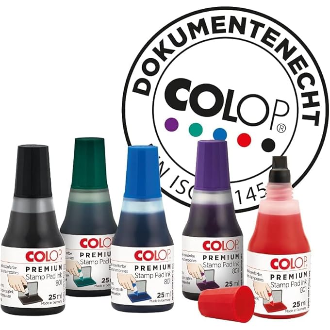 Colop حبر وسادة ختم 801 25 مل بنفسجي حبر مائي أساسه | حبر إعادة تعبئة وسادة ختم - Image 2