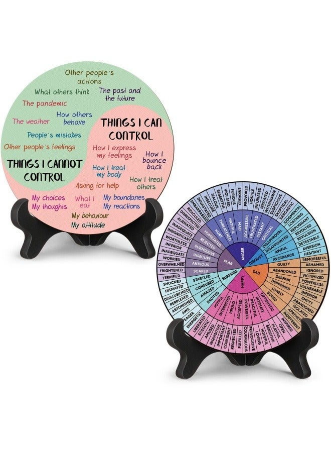 general 2 packs of calming mood wheel map mental health decoration feeling home office psychology outfit - Image 1