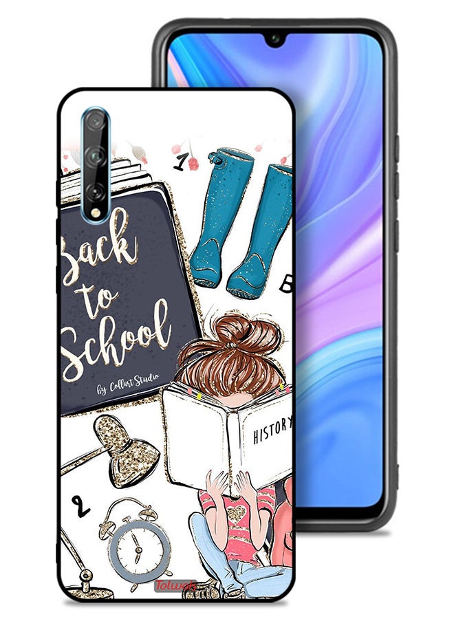 Tolwak Huawei Y8p Protective Case Cover Back To School Girl Reading History - Image 1