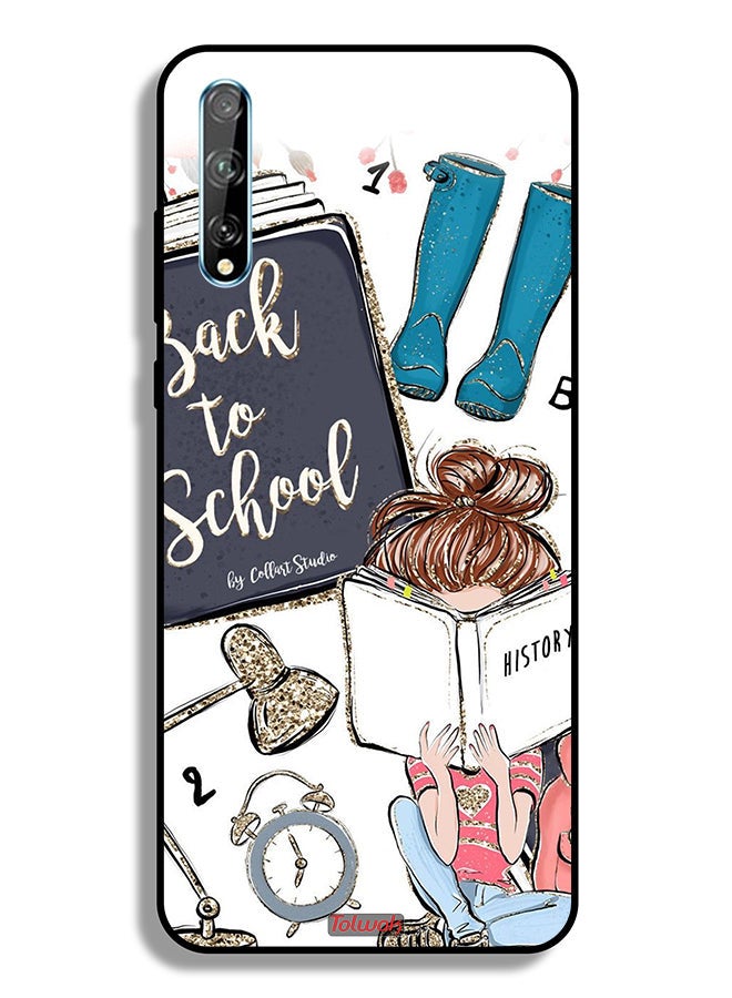 Tolwak Huawei Y8p Protective Case Cover Back To School Girl Reading History - Image 2