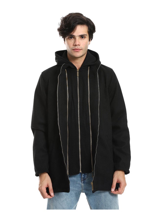 Andora Multi Zippers Hooded Gokh Jacket - Image 1