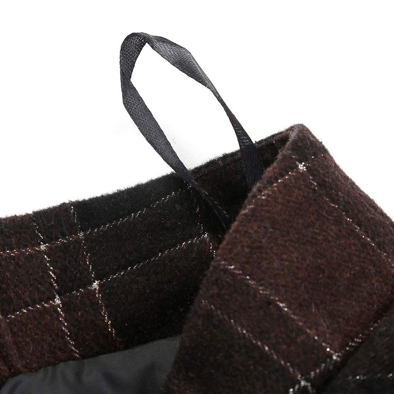 IDEALSANXUN Womens Plaid Wool Skirts Elastic Waist A-Line Pleated Tartan Long Skirts (XX-Large, Coffee 2005) - Image 5