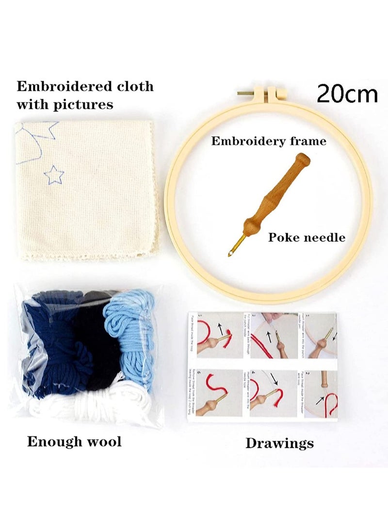 Craft Kits for Adults Complete Embroidery Kit for Beginners and Hobbyists Cross Stitch Kits with Embroidery Cloth Plastic Hoop Needles and Threads Instructions (Rainbow Horse) - Image 4