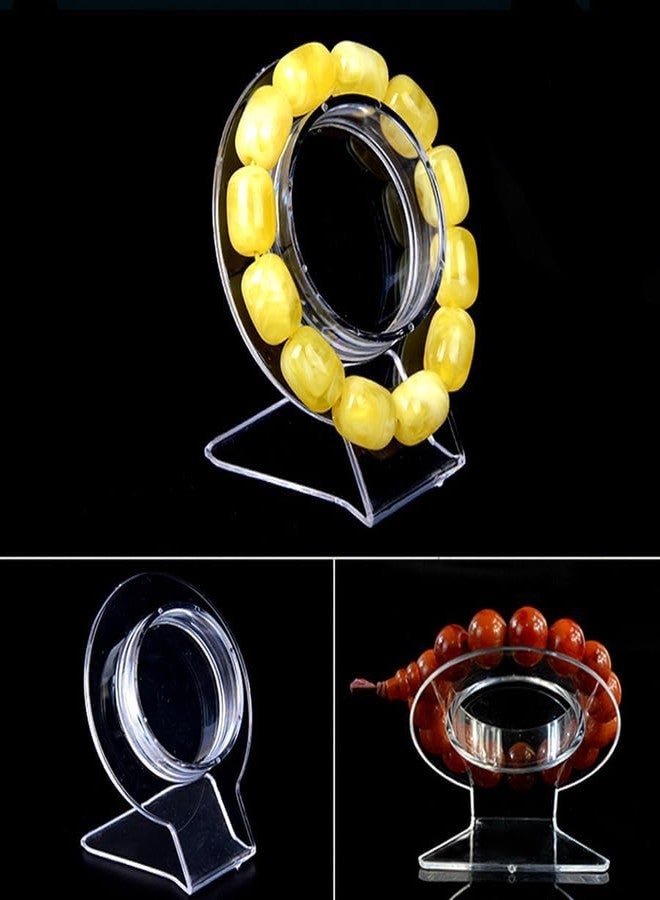 WinldMonmo 4 - Pack Clear Acrylic Bracelet Display Stand - Large Bangle Organizer Rack - Transparent Jewelry Holder for Bracelets and Watches - Acrylic Display Shelf for Countertop Jewelry Presentation Shooting - Image 3