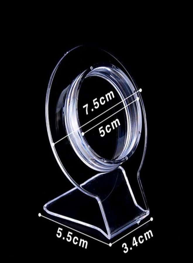 WinldMonmo 4 - Pack Clear Acrylic Bracelet Display Stand - Large Bangle Organizer Rack - Transparent Jewelry Holder for Bracelets and Watches - Acrylic Display Shelf for Countertop Jewelry Presentation Shooting - Image 5