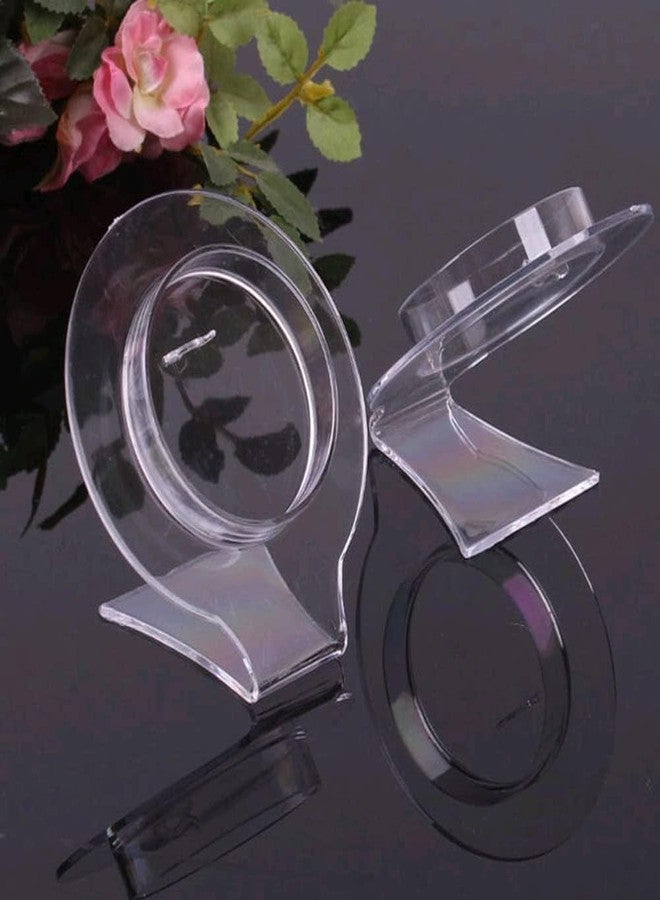 WinldMonmo 4 - Pack Clear Acrylic Bracelet Display Stand - Large Bangle Organizer Rack - Transparent Jewelry Holder for Bracelets and Watches - Acrylic Display Shelf for Countertop Jewelry Presentation Shooting - Image 4